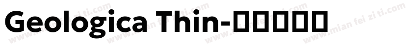 Geologica Thin字体转换